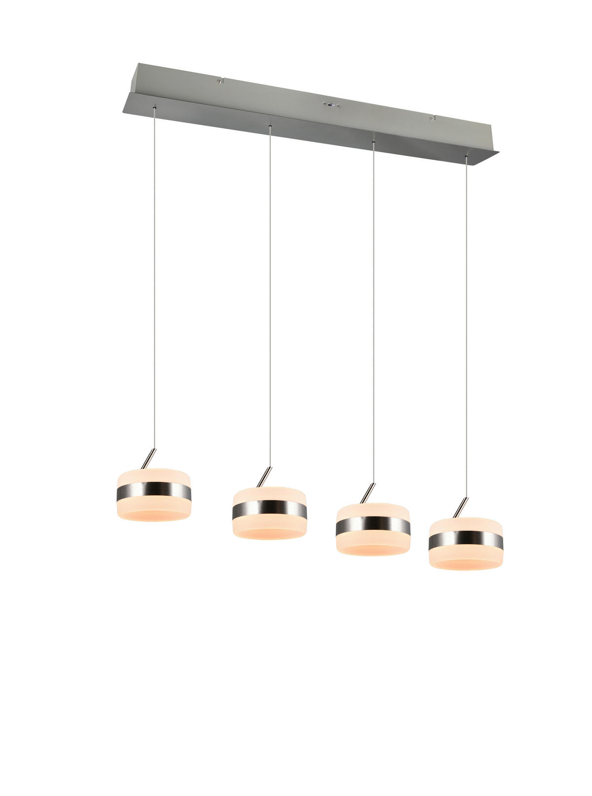 LED-HÄNGELEUCHTE 85/15,5/150 cm    - Weiss/Nickelfarben, Design, Kunststoff/Metall (85/15,5/150cm) - Trio Leuchten
