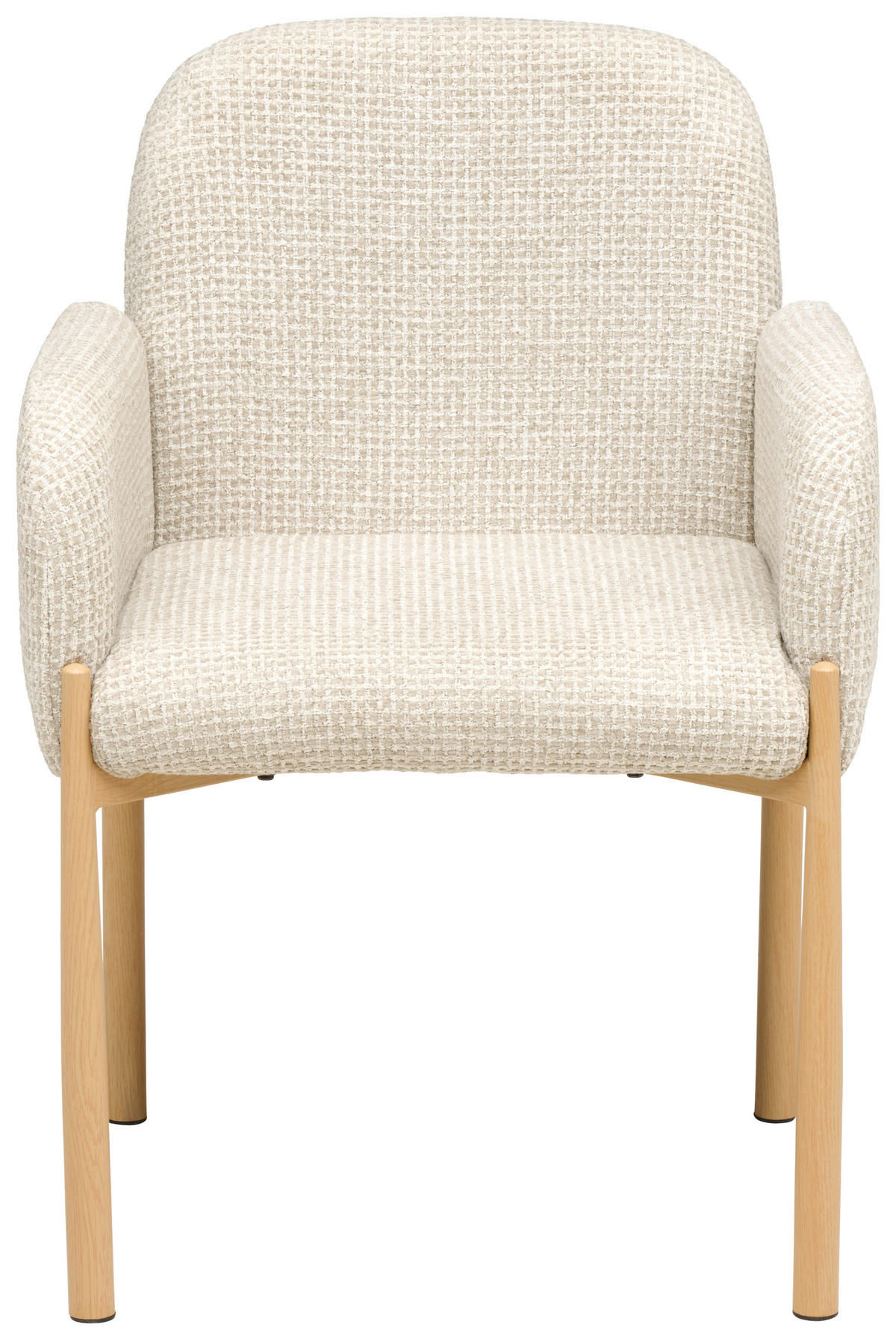 ARMLEHNSTUHL   Chenille  - Taupe/Eichefarben, MODERN, Textil/Metall (58/82,5/60cm) - MID.YOU