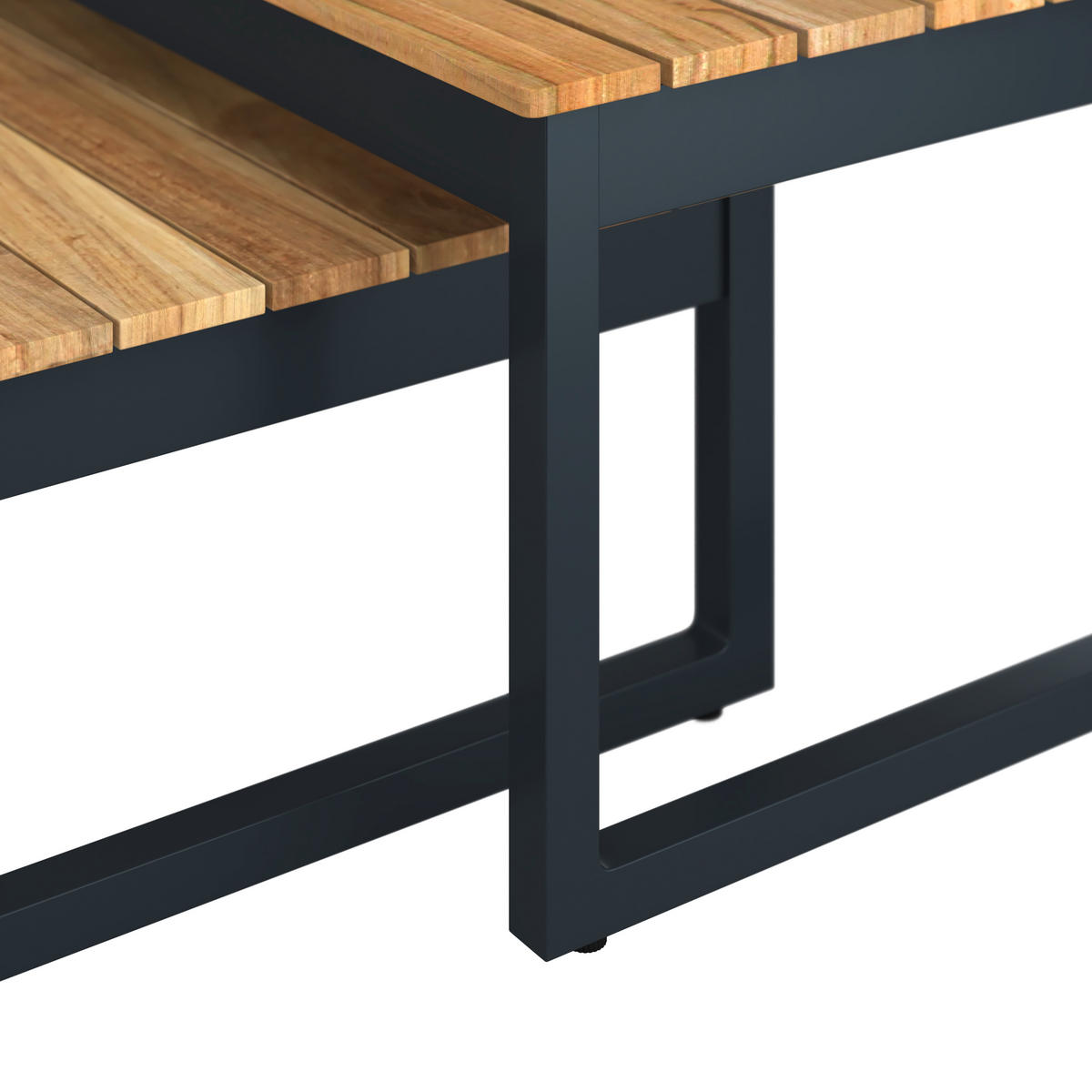 LOUNGEGARNITUR   Teakholz Aluminium  - Dunkelgrau, MODERN, Holz/Metall - Ambia Garden