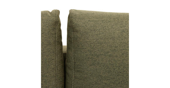 ECKSOFA in Flachgewebe Olivgrün - Eiche Wotan/Olivgrün, KONVENTIONELL, Holz/Textil (255/157cm) - Carryhome