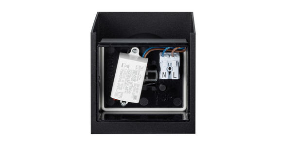 LED-WANDLEUCHTE 10/10/10 cm - Schwarz, Basics, Kunststoff/Metall (10/10/10cm) - Novel