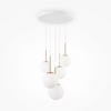 PENDELLEUCHTE 58/180/58 cm  - Goldfarben/Weiß, Trend, Glas/Metall (58/180/58cm) - MAYTONI