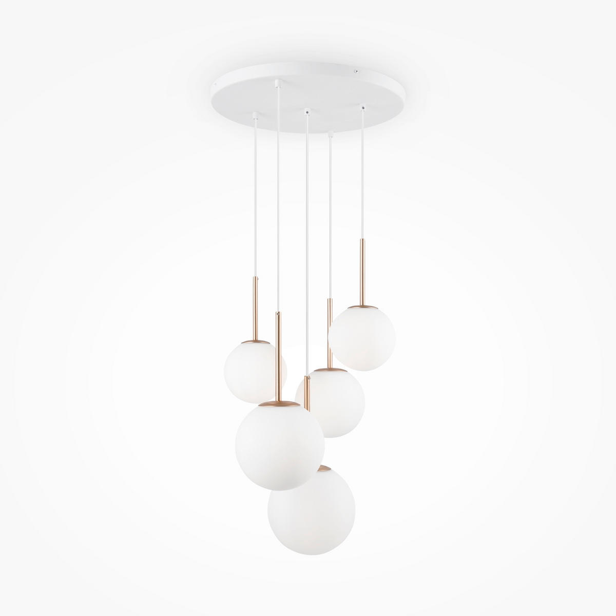 PENDELLAMPA Modern 58/180/58 cm  - vit/guldfärgad, Trend, metall/glas (58/180/58cm) - MAYTONI