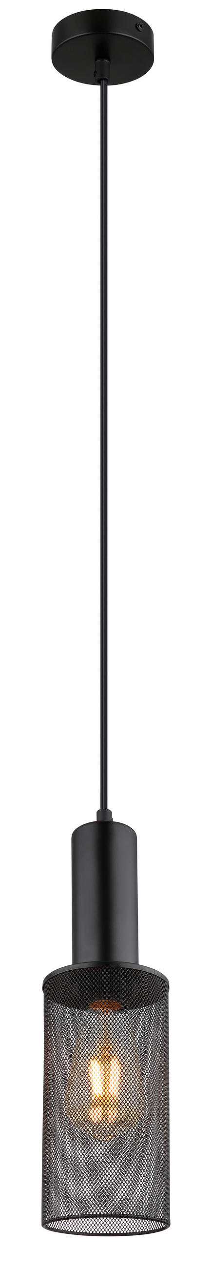 ZÁVESNÉ SVIETIDLO, 10/120 cm  - čierna, Basics, kov/plast (10/120cm) - Globo