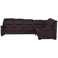 ECKSOFA in Mikrofaser Anthrazit  - Anthrazit/Schwarz, Konventionell, Holz/Textil (303/245cm) - Beldomo Comfort