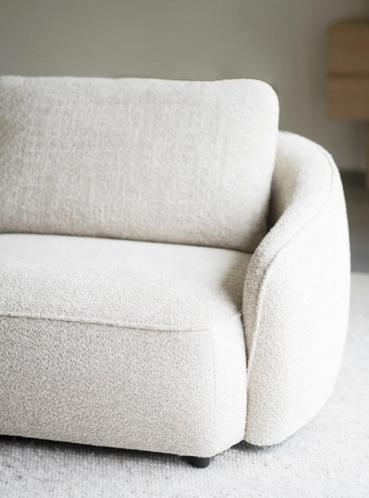 3-SITS SOFFA i beige  - beige/svart, Klassisk, metall/trä (226/80/102cm) - Rowico