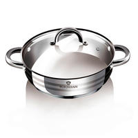 FŐZŐEDÉNY 5 l  - nemesacél/áttetsző, Basics, Üveg/fém (5l)