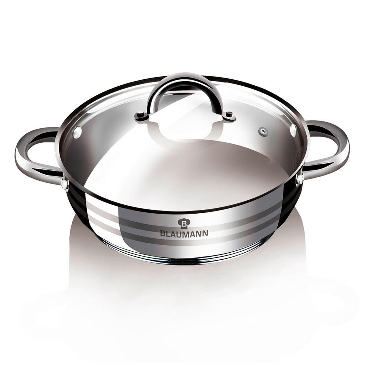 FŐZŐEDÉNY 5 l  - nemesacél/áttetsző, Basics, Üveg/fém (5l)