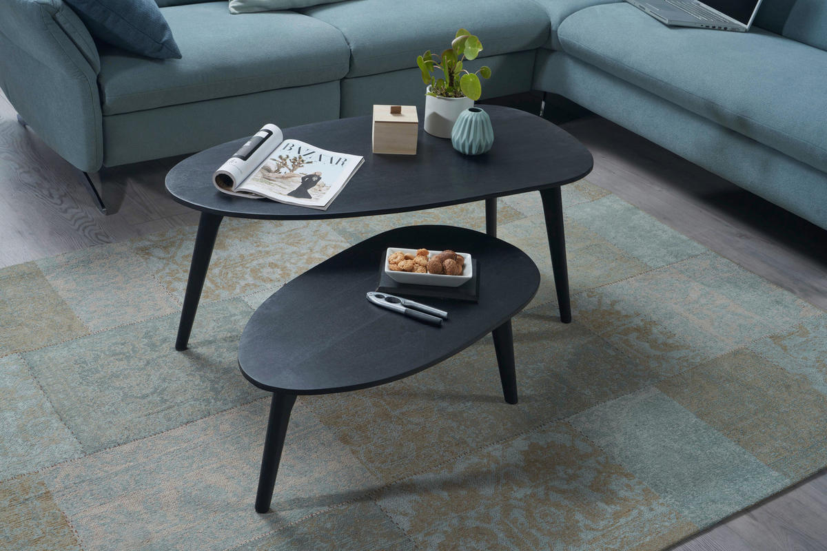 COUCHTISCH in Holz 100/50/42 cm  - Schwarz, Design, Holz (100/50/42cm) - P & B
