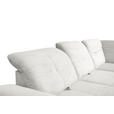 ECKSOFA in Cord Ecru  - Ecru/Schwarz, Design, Textil/Metall (313/242cm) - Xora