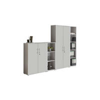 AKTENSCHRANK Hellgrau  - Hellgrau/Grau, MODERN, Holzwerkstoff (128,5/185,6/33cm) - MID.YOU