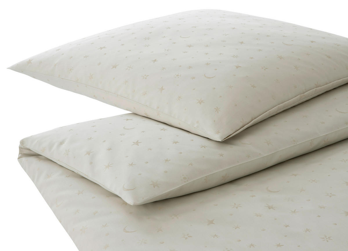 POSTELJNINA STARS 140/200 cm žakar naravne barve  - naravne barve, Basics, tekstil (140/200cm) - Elegante