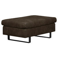 HOCKER Mikrofaser Schlammfarben  - Schlammfarben/Schwarz, Design, Textil/Metall (92/39/59cm) - MID.YOU