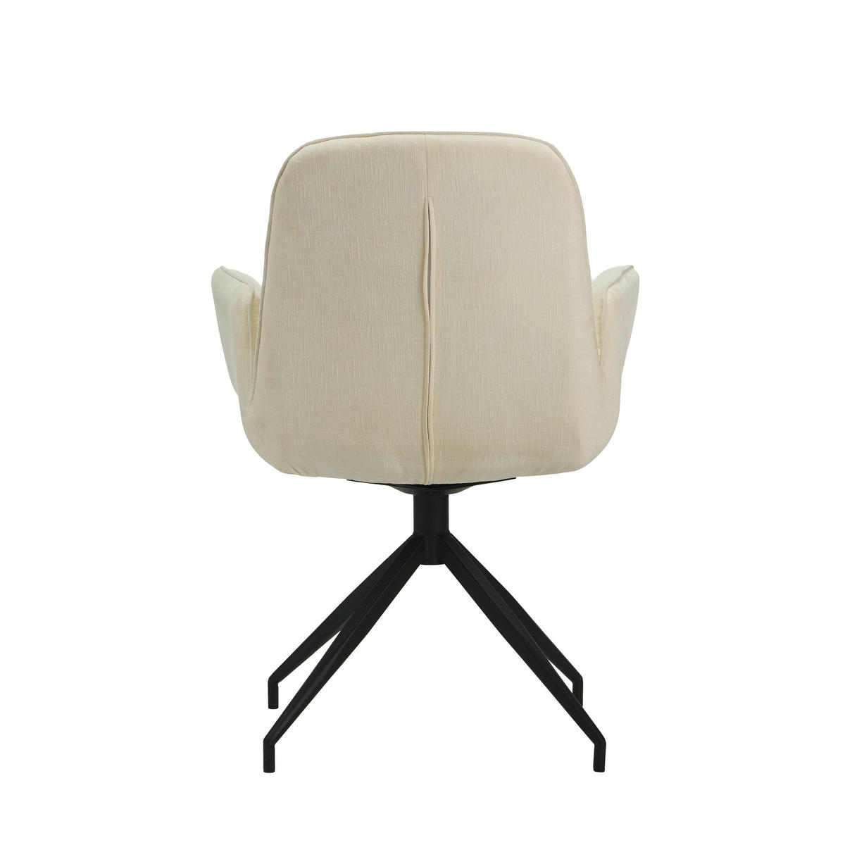 STOLIČKA S PODRÚČKAMI, ženilka, krémová, biela, béžová - čierna/biela, Modern, kov/textil (61/89/62cm) - MID.YOU