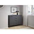 SIDEBOARD  in 120/92/42 cm  - Dunkelgrau, Design, Holzwerkstoff/Metall (120/92/42cm) - Xora
