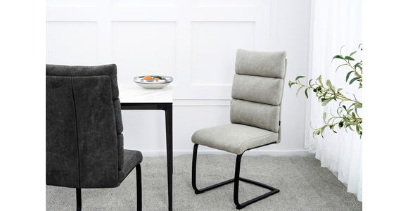 SCHWINGSTUHL  Stoffauswahl Webstoff  - Taupe/Schwarz, Design, Textil/Metall (47/106/63cm) - Novel