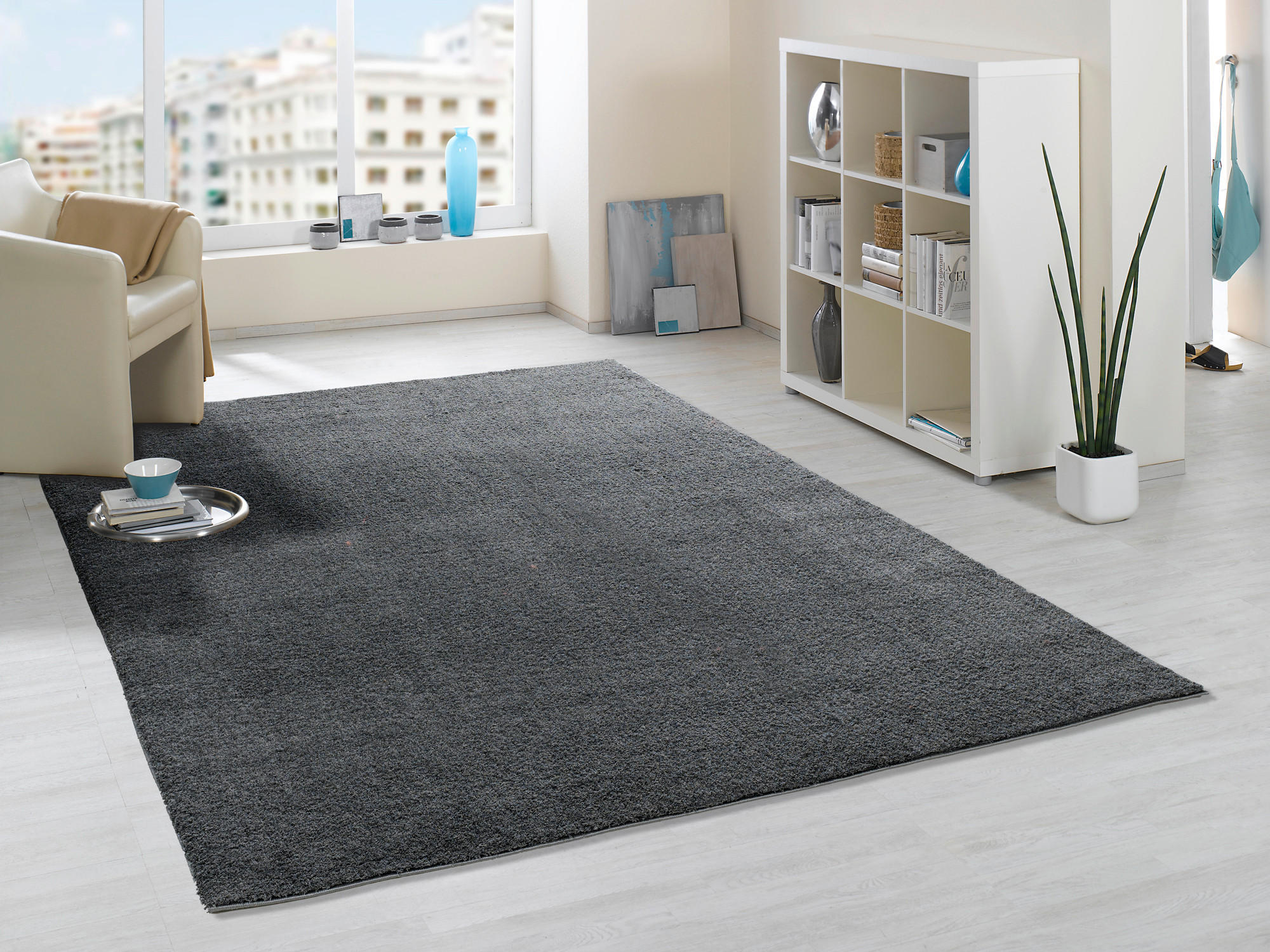 WEBTEPPICH 140/200 cm Sunshine Dunkelgrau  - Dunkelgrau, KONVENTIONELL, Textil (140/200cm) - Novel
