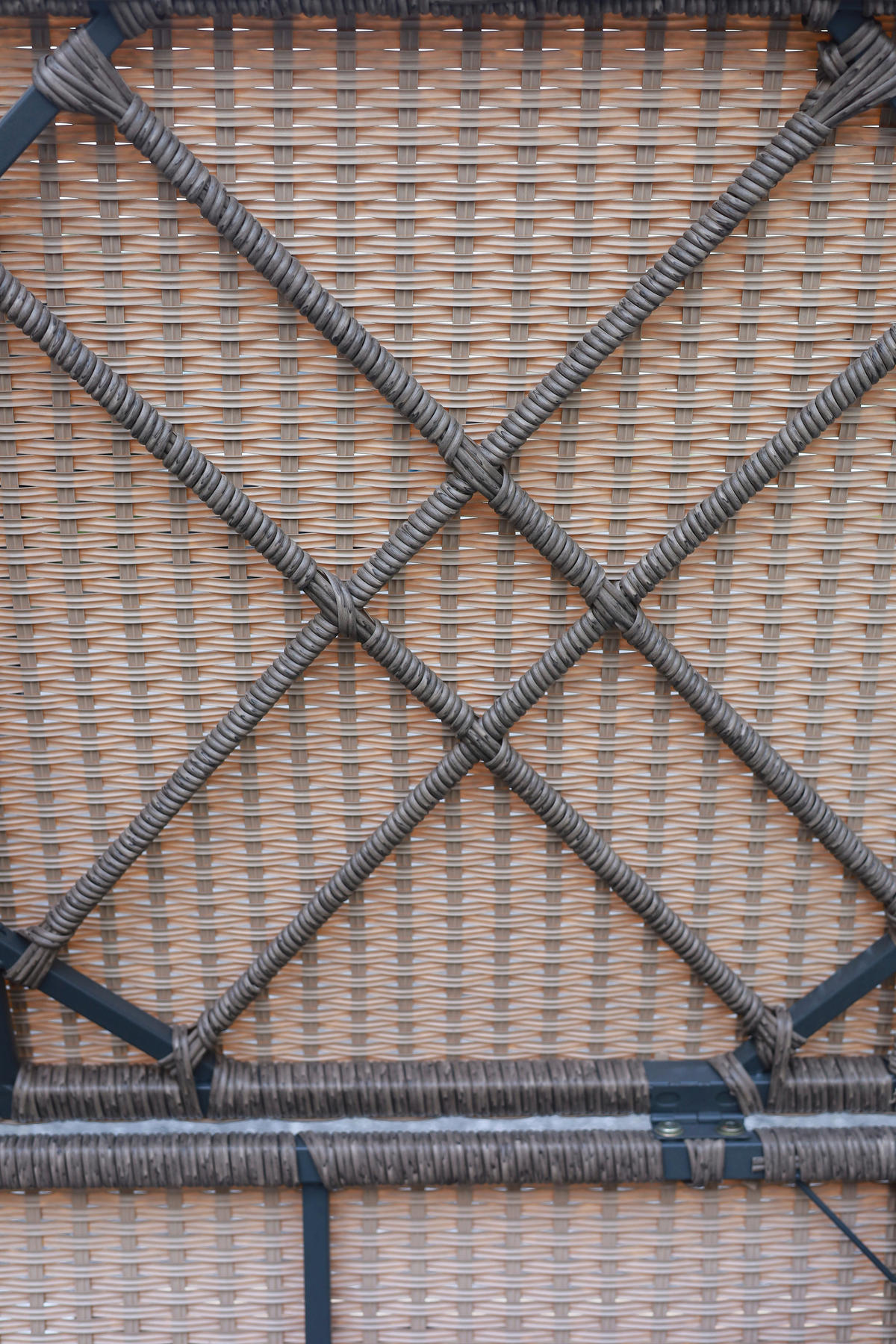 LOUNGE GARNITURA   drvo, metal, plastika, tekstil  siva, boje bagrema, tamno siva    - siva/boje bagrema, Moderno, drvo/metal (113/72/62,5cm) - Ambia Garden