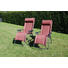 GARTEN-RELAXSESSEL Stahl - Anthrazit/Rot, KONVENTIONELL, Textil/Metall (60/120/64cm)