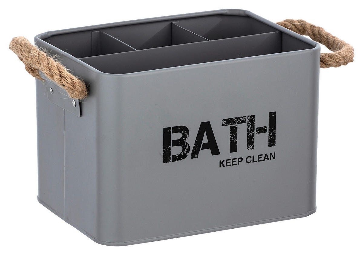 BOX  30/13/13 cm  - grå, Basics, metall (30/13/13cm)