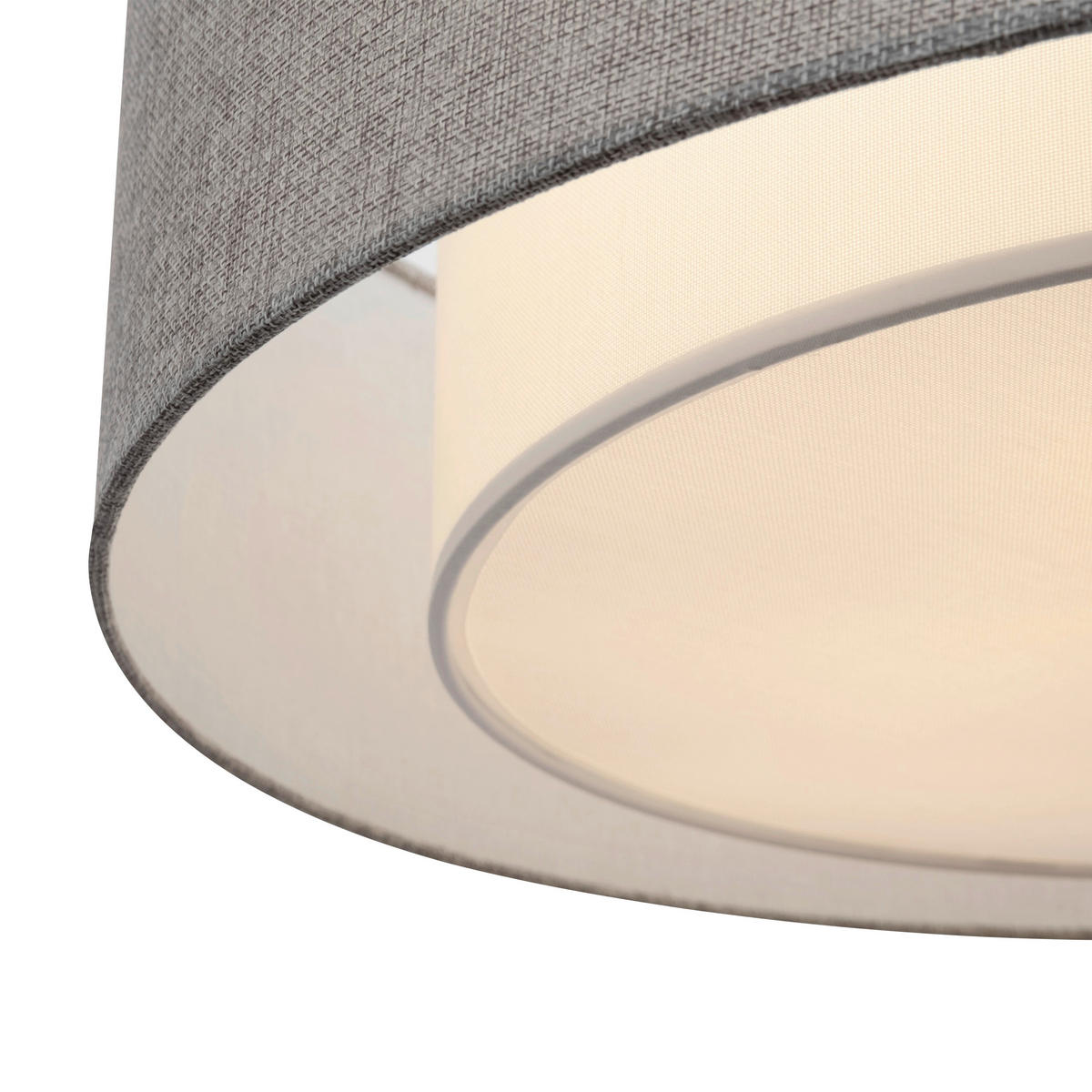 DECKENLEUCHTE 60 W     - Chromfarben/Grau, Basics, Textil/Metall (52/17,5/52cm) - MAYTONI