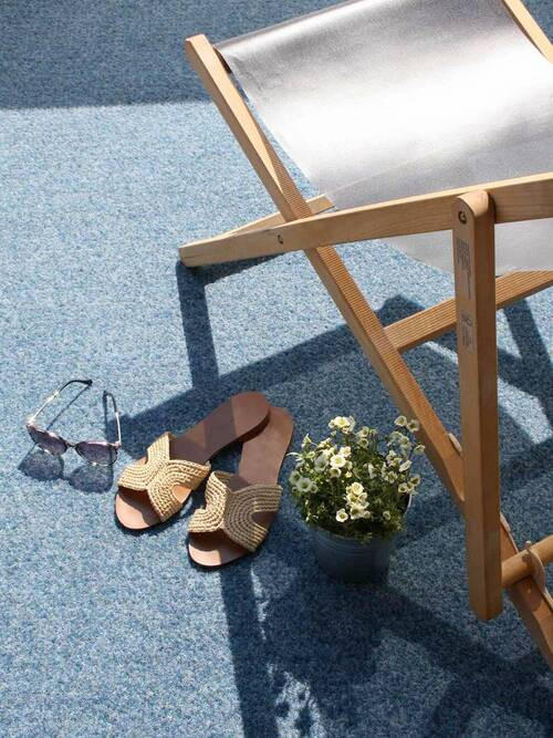 RASENTEPPICH - Blau, Basics, Textil (400/100cm)