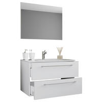 BADEZIMMER 3-teilig  in 60 cm  - Alufarben/Weiß, MODERN, Keramik/Holzwerkstoff (60cm) - MID.YOU