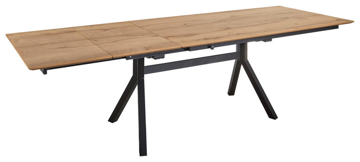 ESSTISCH in Metall, Holzwerkstoff 160-260/95/76 cm  - Eichefarben, Basics, Holzwerkstoff/Metall (160-260/95/76cm) - Celina Home