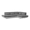 WOHNLANDSCHAFT in Webstoff Hellgrau, Dunkelgrau  - Dunkelgrau/Hellgrau, Modern, Kunststoff/Textil (233/311cm) - MID.YOU