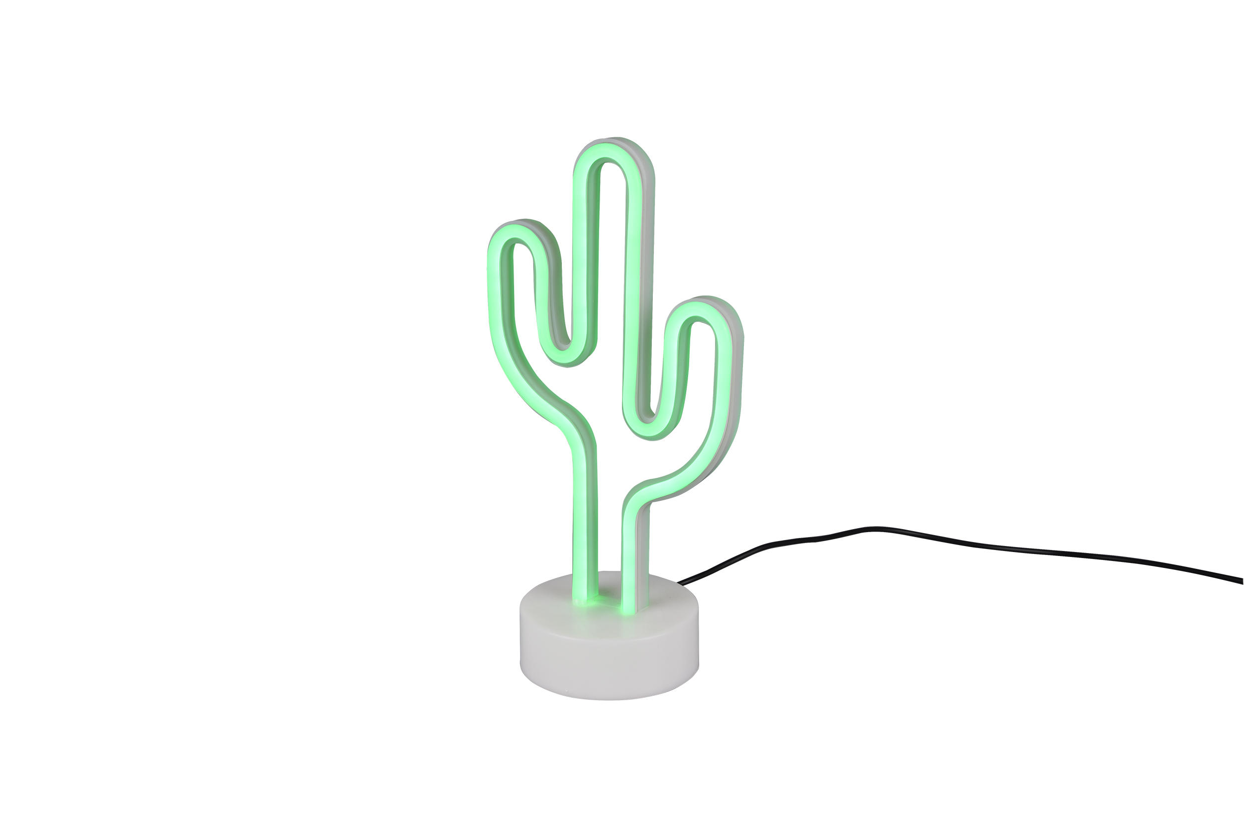 PORTABEL LAMPA CACTUS 14,3/8,5/29,6 cm   - vit, Trend, plast (14,3/8,5/29,6cm)