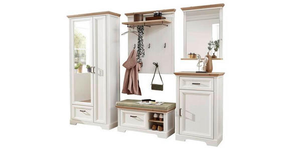 GARDEROBE 5-teilig  in 281/204/41 cm  - Eiche Artisan/Pinienfarben, ROMANTIK / LANDHAUS, Holzwerkstoff (281/204/41cm) - Landscape