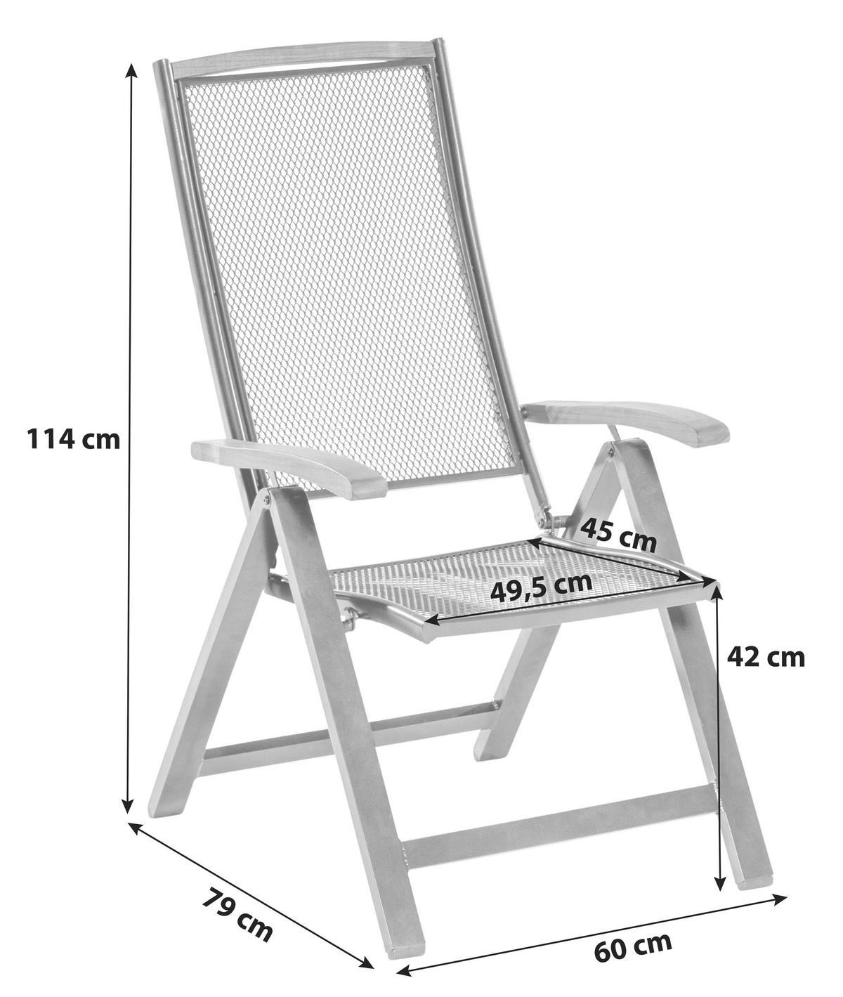 GARTENSET Akazie Hartholz Aluminium  - Schwarz/Akaziefarben, KONVENTIONELL, Holz/Textil - Gardenson