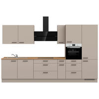 KÜCHENBLOCK 360 cm   in Eichefarben, Sandfarben  - Sandfarben/Eichefarben, MODERN, Holzwerkstoff/Metall (360cm) - Nobilia