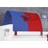 TUNNELSET Blau, Rot - Blau/Rot, Design, Textil
