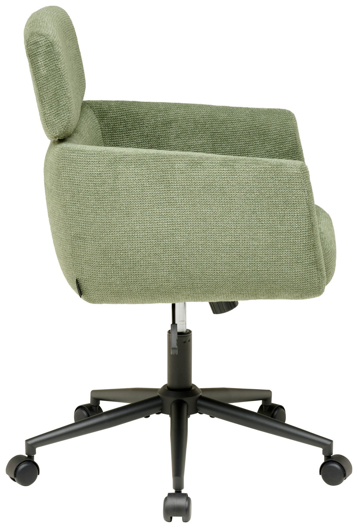 DREHSTUHL  in Mikrofaser Grün  - Schwarz/Grün, MODERN, Holz/Kunststoff (62/92/100/63cm) - MID.YOU