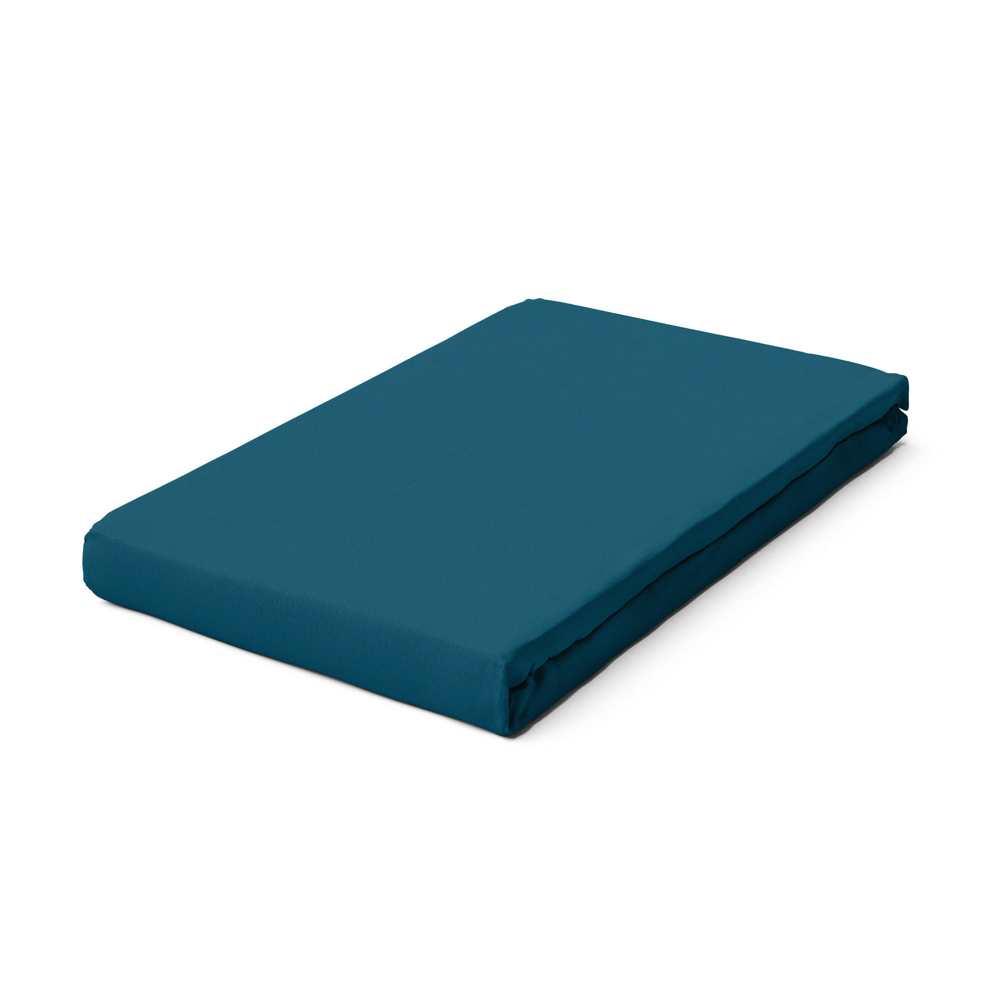 Schlafgut Spannbetttuch Pure Petrol 120-130x200-220 cm