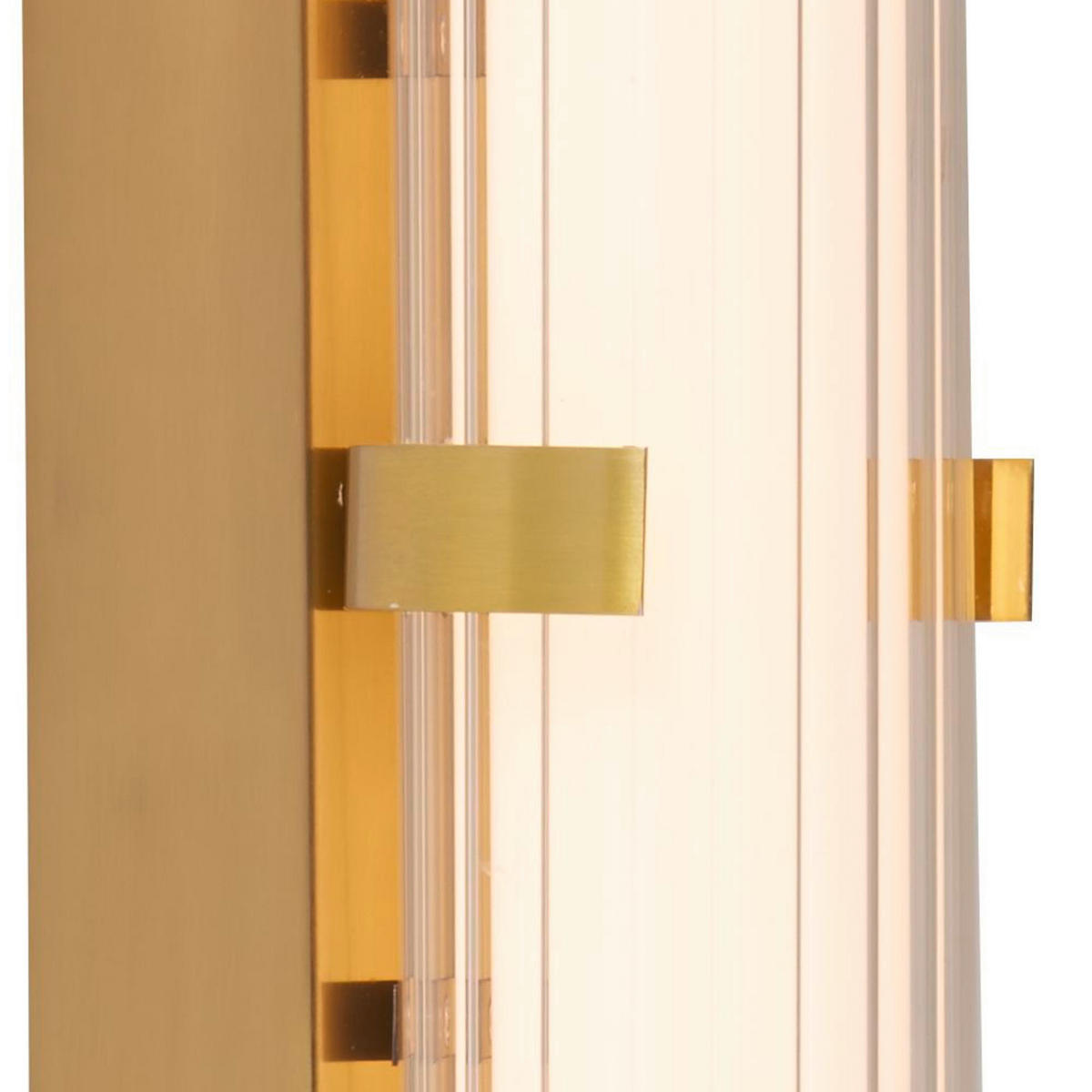 VÄGGLAMPA FÖR BADRUM Clamp 43/8,5/5 cm   - klar/vit, Basics, metall/glas (43/8,5/5cm)