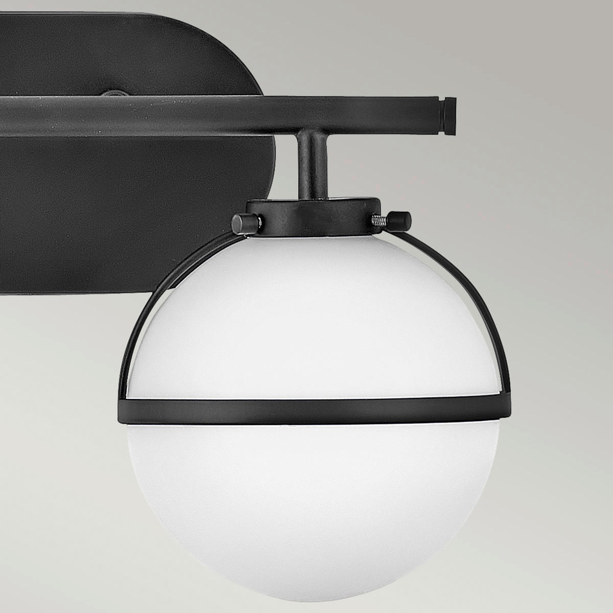 BADEZIMMER-WANDLEUCHTE - Schwarz, Konventionell, Glas/Metall (38.1/23/19.3cm) - Elstead Lighting