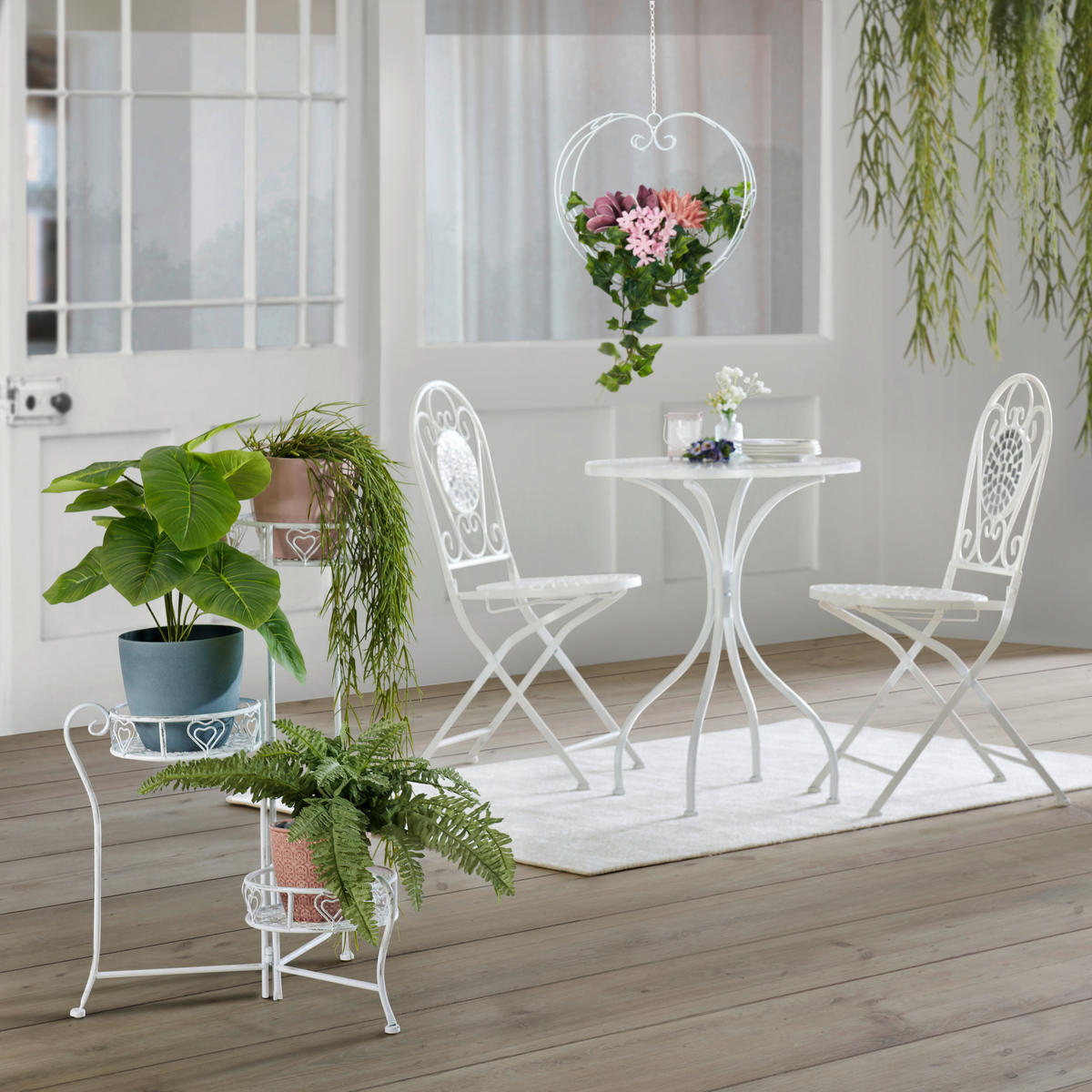 BLUMENSTÄNDER in Metall   - Weiss, Trend, Metall (23/64/23cm) - Ambia Home