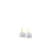 TEELICHT MIT LED - Weiß, Basics, Naturmaterialien (4/2,2cm)