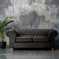 SCHLAFSOFA Mikrofaser Anthrazit Armteil links, Armteil rechts  - Anthrazit/Braun, Design, Holz/Textil (190/74/91cm) - P & B