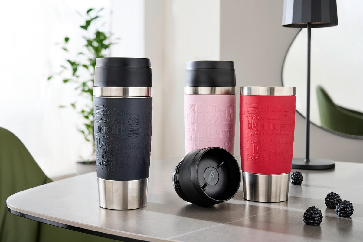 THERMOBECHER TRAVEL MUG 0,36 L  - Basics, Kunststoff/Metall (0,36l) - Emsa