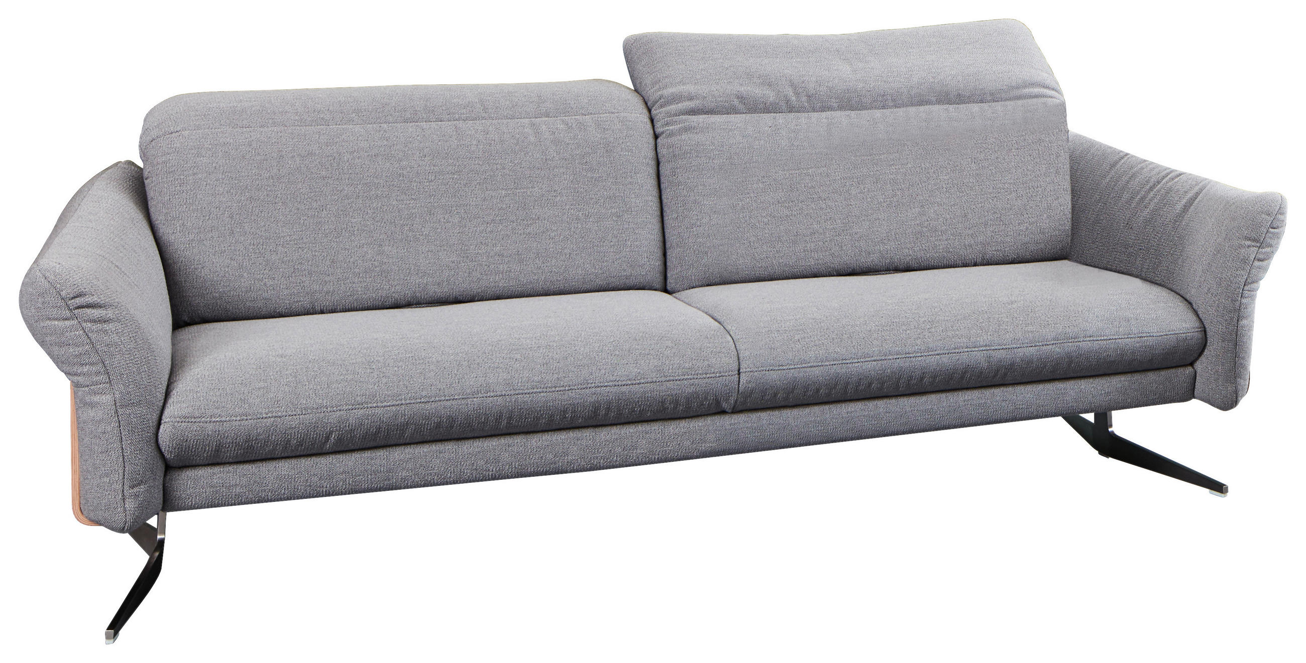 2,5-SITZER Webstoff Grau  - Anthrazit/Grau, Design, Holz/Textil (193/81/107cm) - Himolla