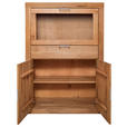 KOMMODE in 95/126/42 cm - Wildeiche/Alufarben, Natur, Glas/Holz (95/126/42cm) - Carryhome