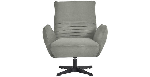 SESSEL in Chenille Hellgrau  - Hellgrau/Schwarz, Design, Textil/Metall (60/94/86cm) - Dieter Knoll