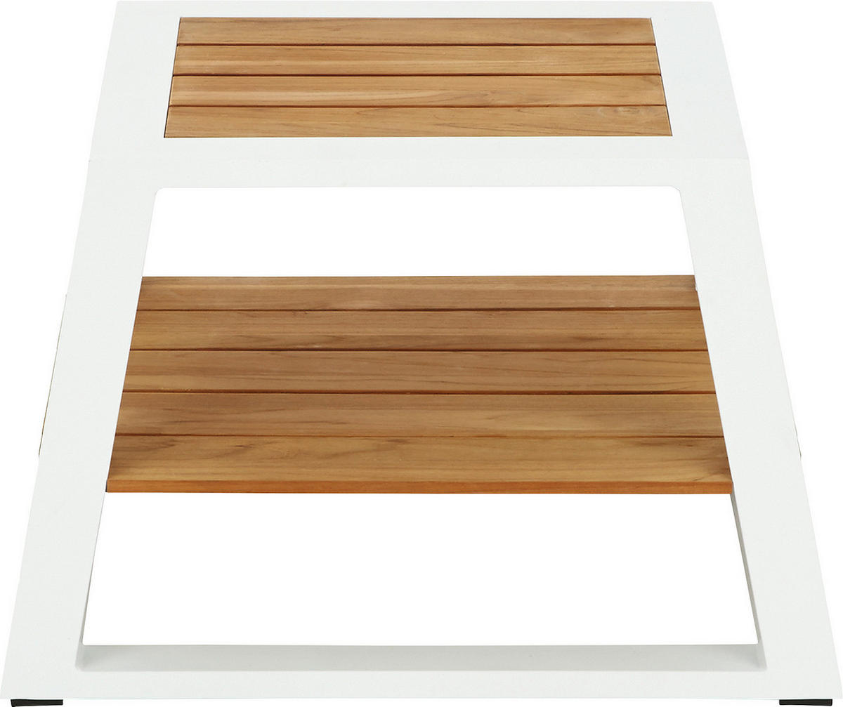 LOUNGE STOL  prirodne boje, bijela  drvo, metal      - bijela/prirodne boje, Design, drvo/metal (50/41/60cm) - Ambia Garden