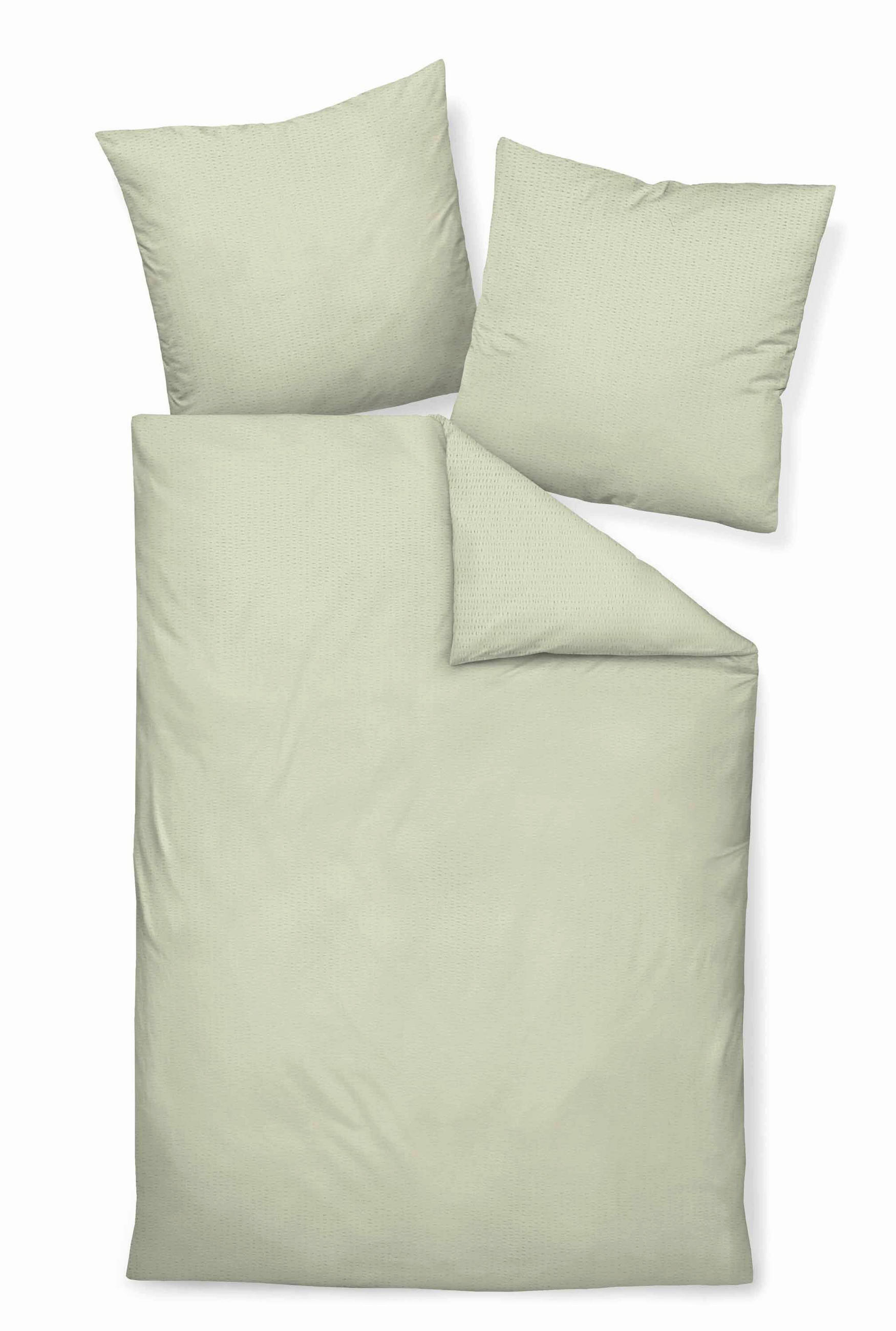 BETTWÄSCHE Seersucker 135/200 cm  - Hellgrün/Grün, Basics, Textil (135/200cm) - Janine