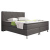 BOXSPRINGBETT 180/200 cm  in Anthrazit  - Anthrazit/Silberfarben, KONVENTIONELL, Textil/Metall (180/200cm) - MID.YOU