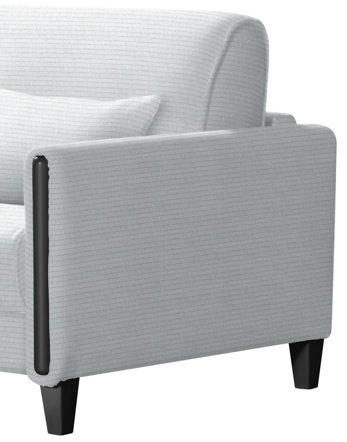 SCHLAFSOFA in Holz, Textil Schwarz, Hellgrau  - Hellgrau/Schwarz, Design, Holz/Textil (174/88/104cm) - Niels Andersson