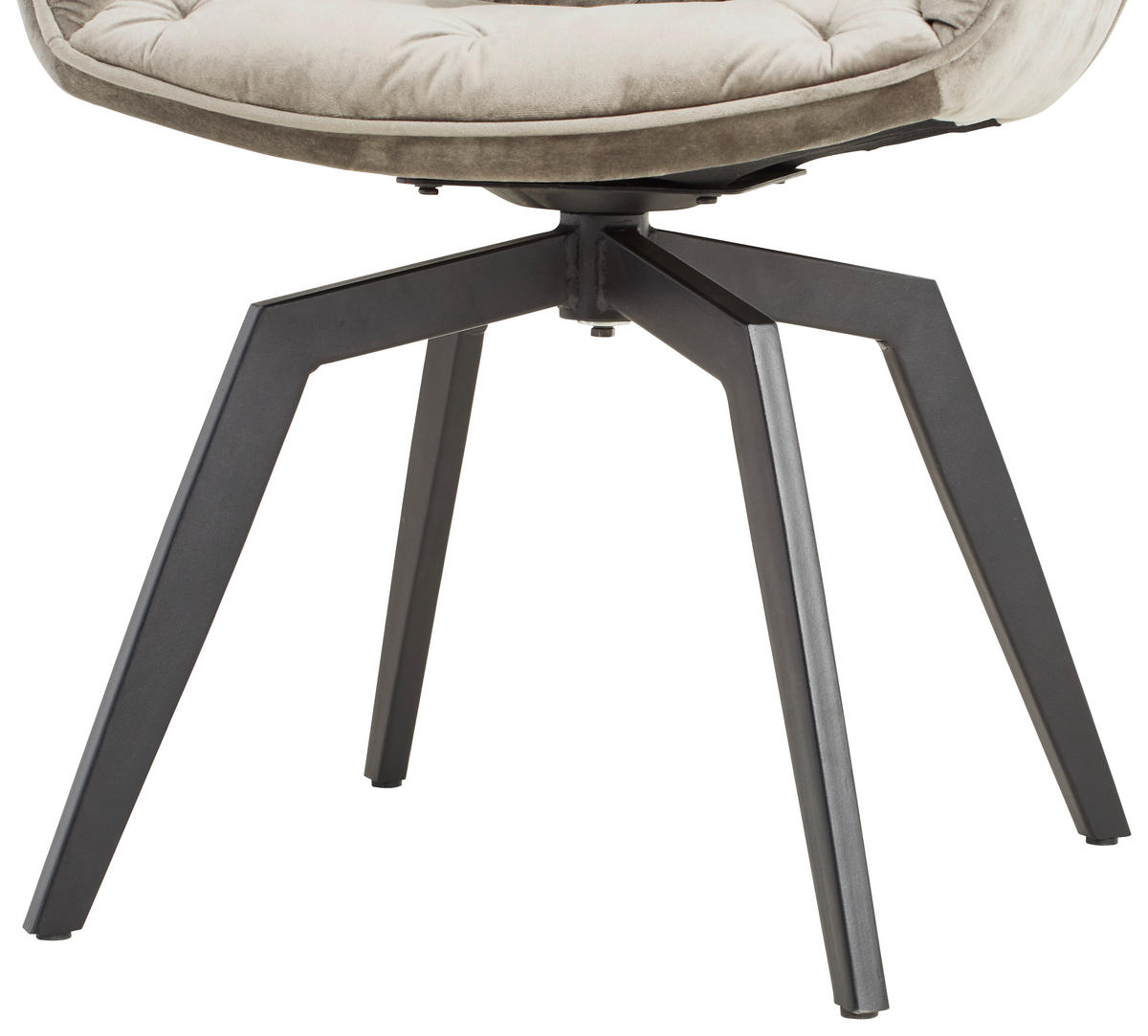 ARMLEHNSTUHL  in Eisen Samt  - Schwarz/Grau, Modern, Holz/Textil (59,5/84/63,5cm) - Livetastic
